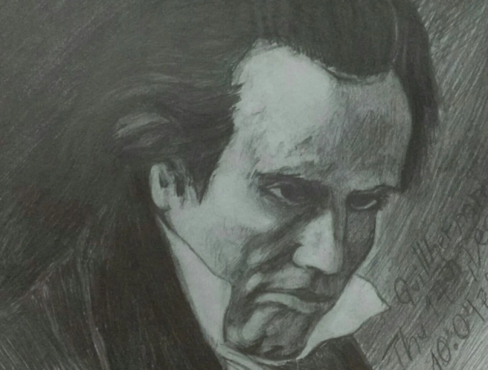 Beethoven, graphite drawing, December 17, 2009