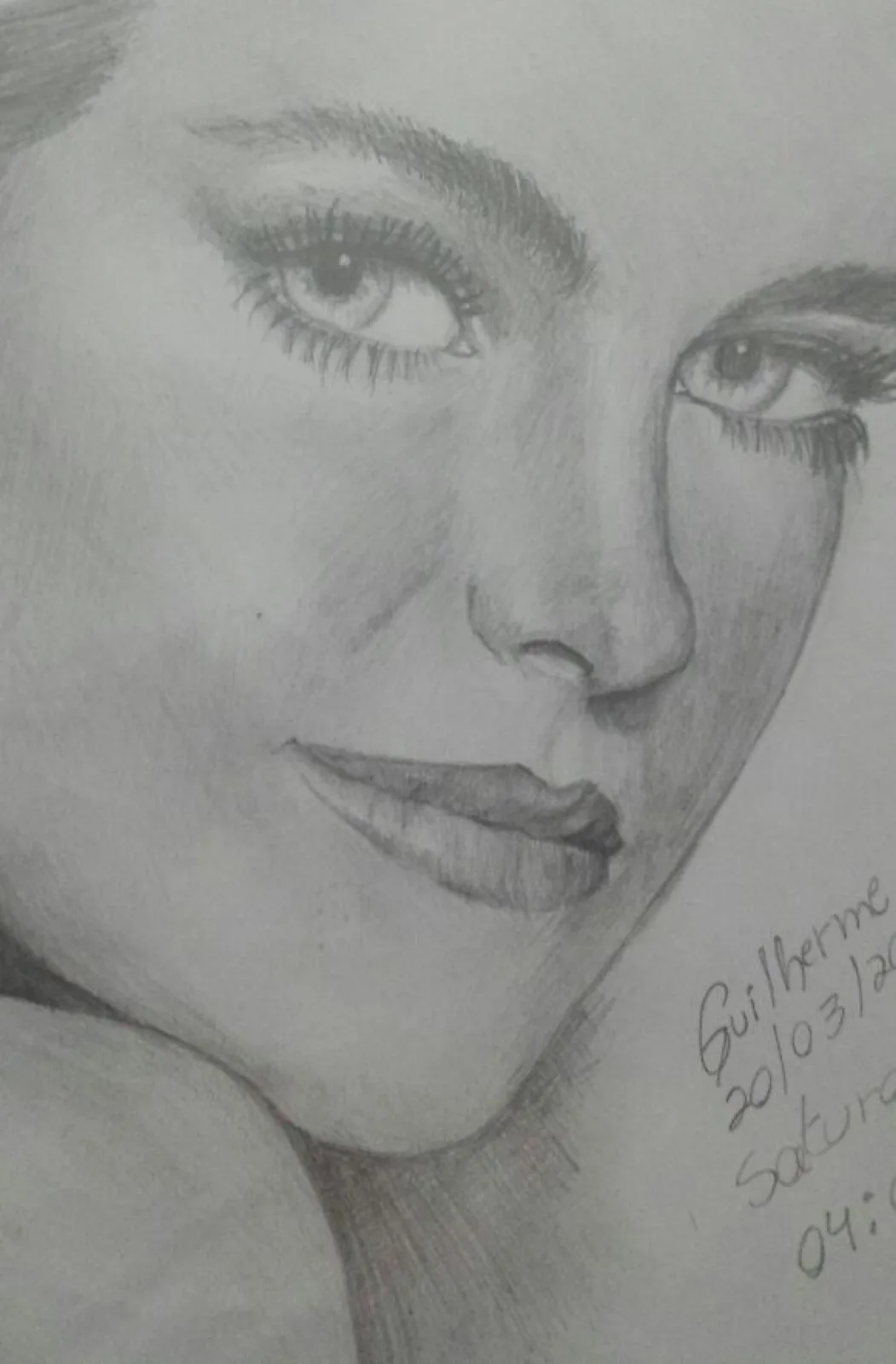Brazilian Actress, graphite drawing, March 20, 2010
