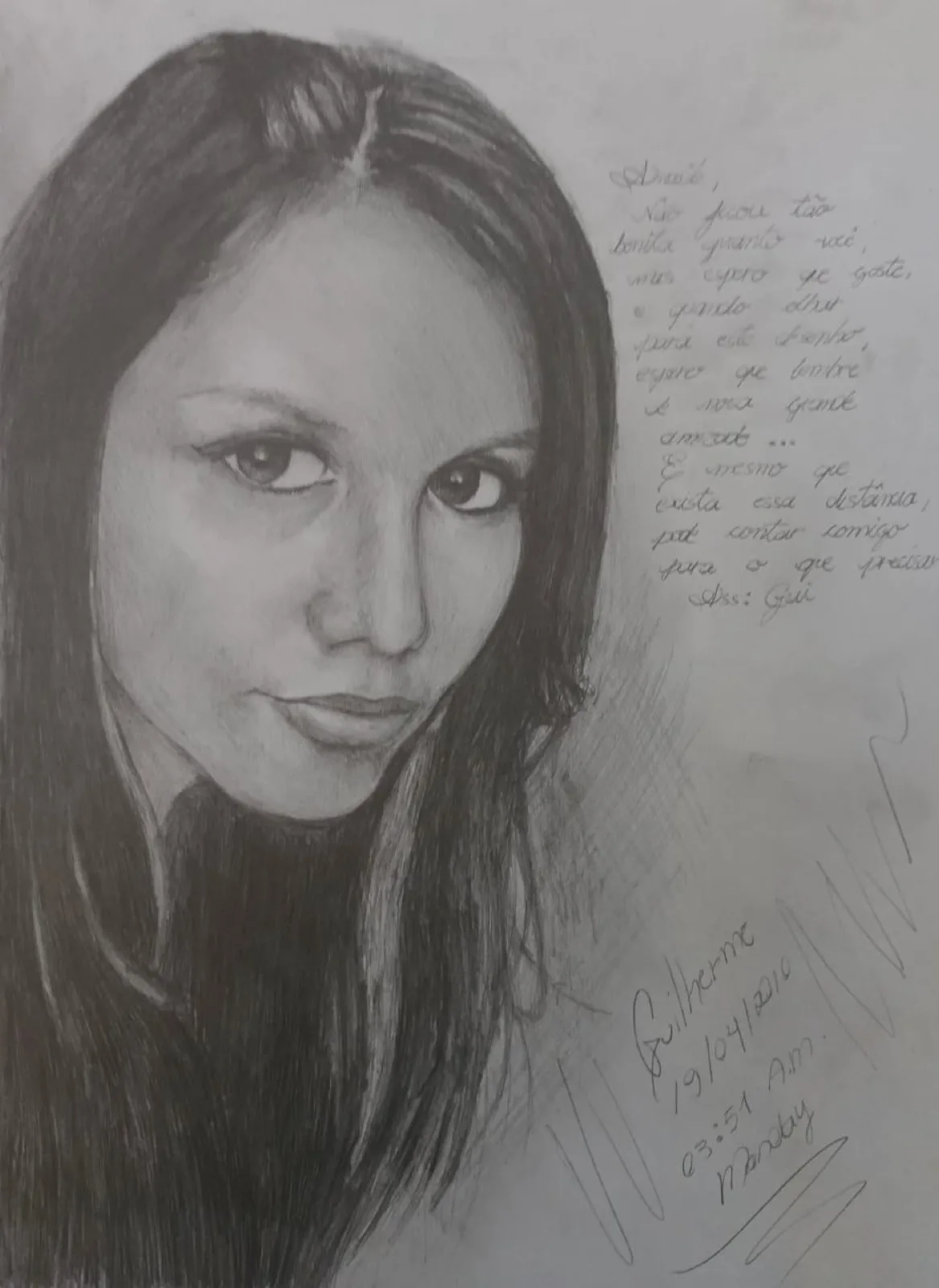 Dear Old Friend, graphite drawing, April 19, 2010