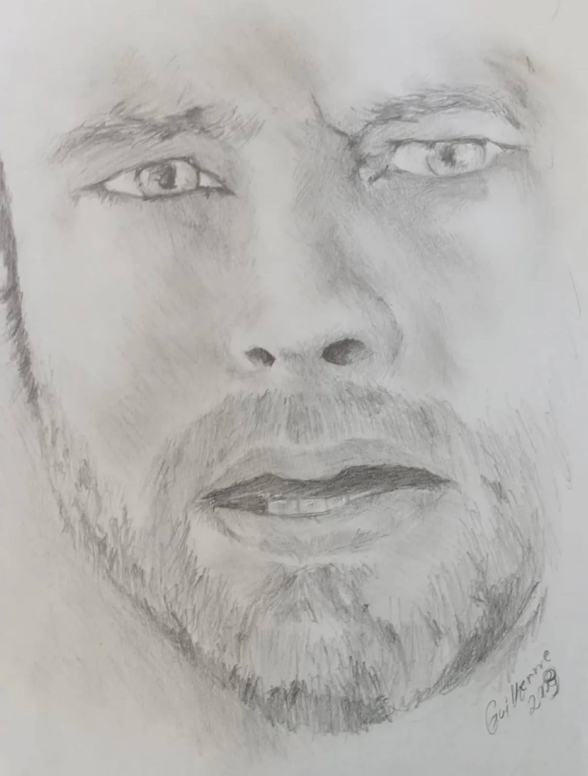 Tom Hanks Portrait, graphite drawing, January 28, 2009