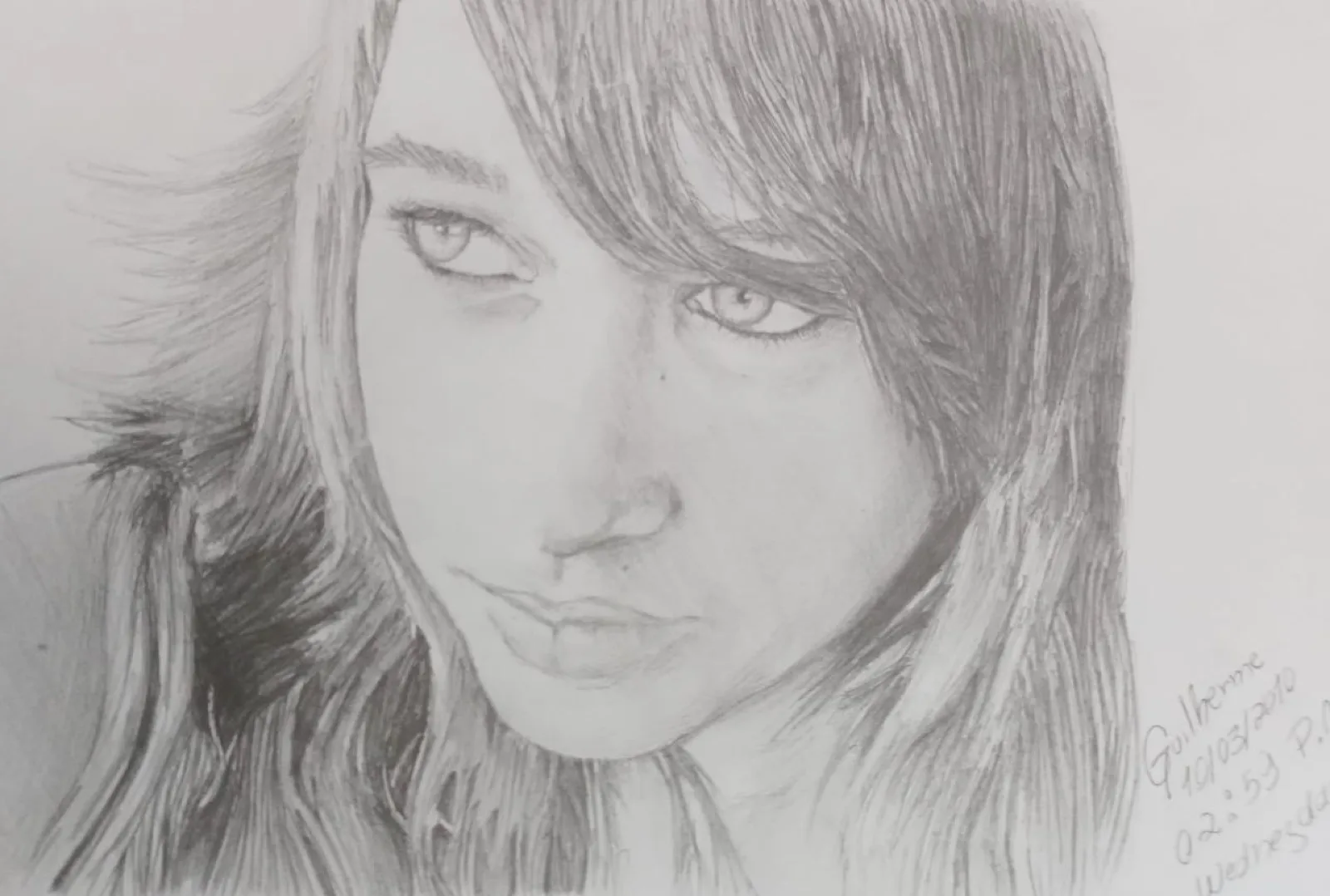 Woman Portrait, graphite drawing, March 10, 2010