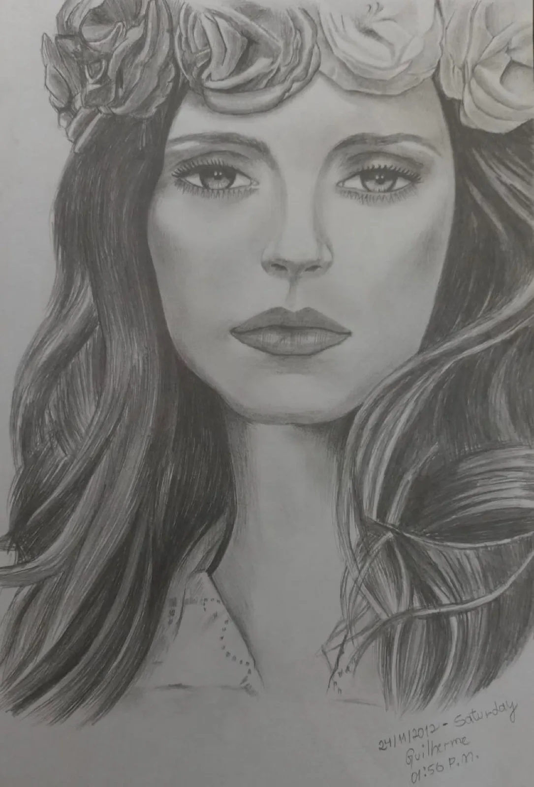 Woman Portrait, graphite drawing, November 24, 2012